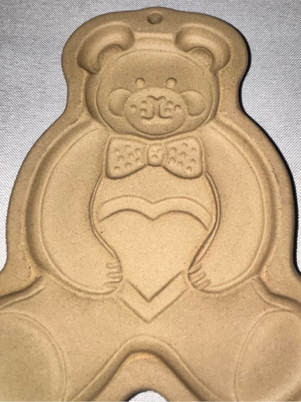 VTG 1991 The Pampered Chef Teddy Bear Clay Cookie Mold Stoneware USA